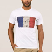 Franse vlag versteld t-shirt (Voorkant)