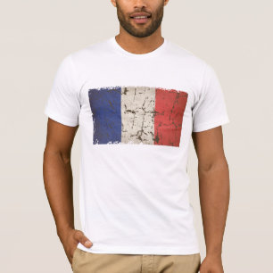 Franse vlag versteld t-shirt
