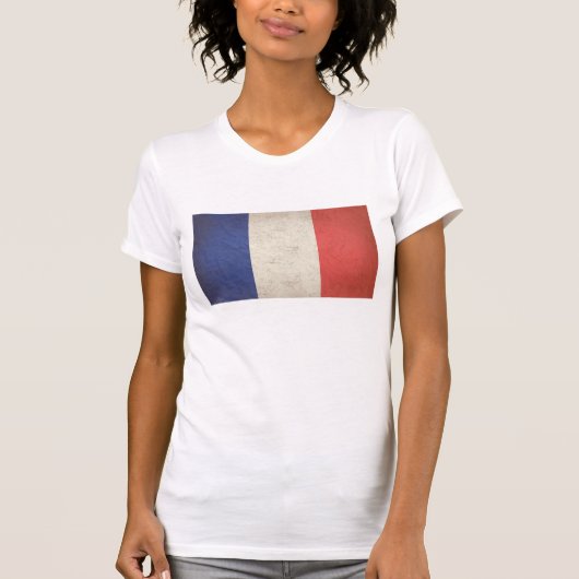 Franse vlag versteld t-shirt (Voorkant)