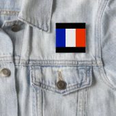 franse vlag vierkante button 5,1 cm (In situ)