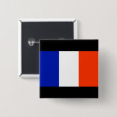 franse vlag vierkante button 5,1 cm (Voorkant /achterkant)