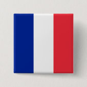 Franse vlag vierkante button 5,1 cm (Voorkant)