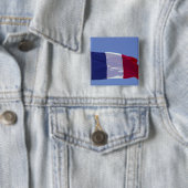 Franse vlag vierkante button 5,1 cm (In situ)