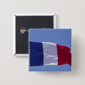 Franse vlag vierkante button 5,1 cm (Voorkant /achterkant)