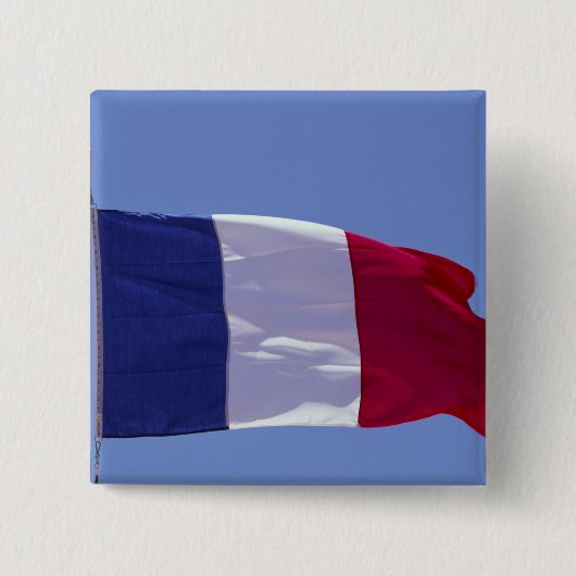 Franse vlag vierkante button 5,1 cm (Voorkant)