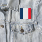 Franse vlag vierkante button 5,1 cm (In situ)
