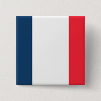 Franse vlag vierkante button 5,1 cm
