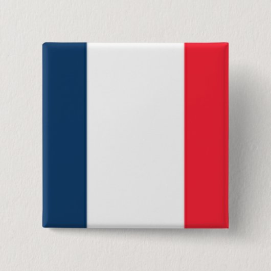 Franse vlag vierkante button 5,1 cm (Voorkant)