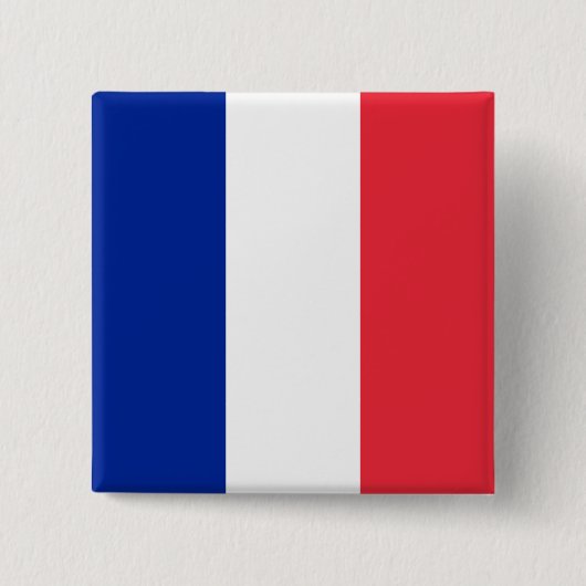 Franse Vlag Vierkante Button 5,1 Cm (Voorkant)