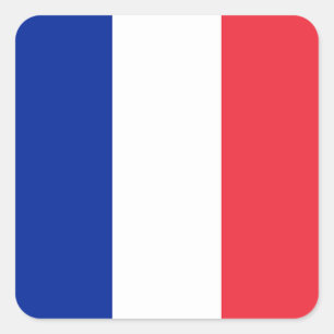 Franse vlag vierkante sticker