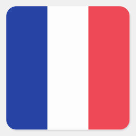 Franse vlag vierkante sticker