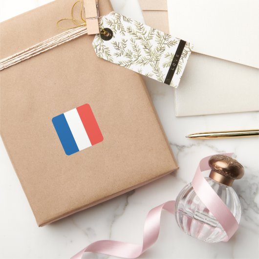 Franse vlag vierkante sticker (Geschenken)