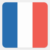 Franse vlag vierkante sticker (Voorkant)