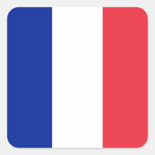 Franse vlag vierkante sticker