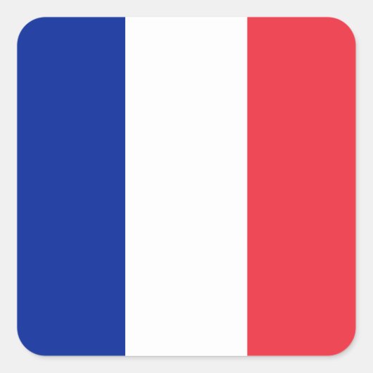 Franse vlag vierkante sticker (Voorkant)