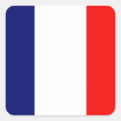 Franse vlag vierkante sticker (Voorkant)