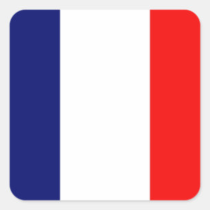 Franse vlag vierkante sticker