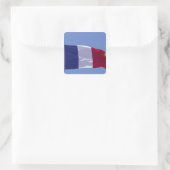 Franse vlag vierkante sticker (Tas)