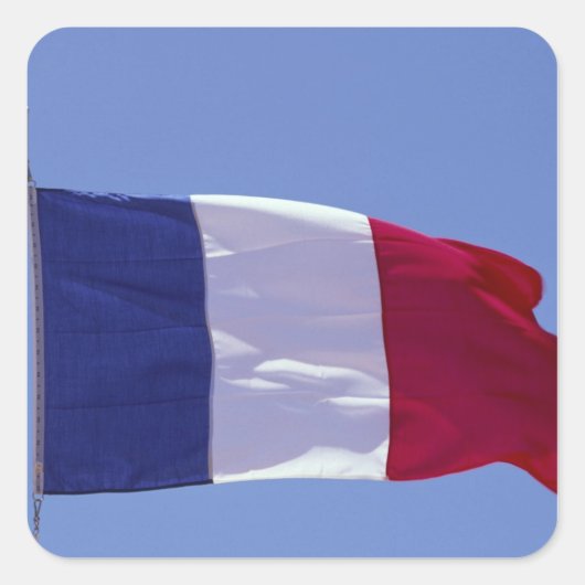 Franse vlag vierkante sticker (Voorkant)