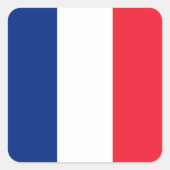 Franse vlag vierkante sticker (Voorkant)