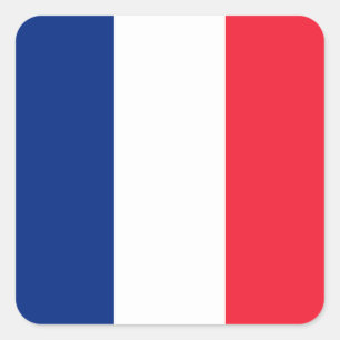 Franse vlag vierkante sticker