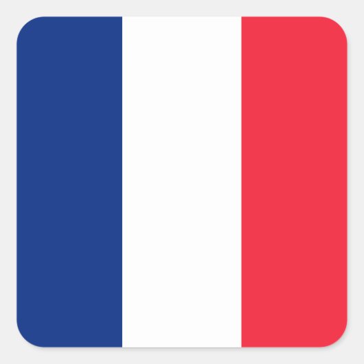 Franse vlag vierkante sticker (Voorkant)