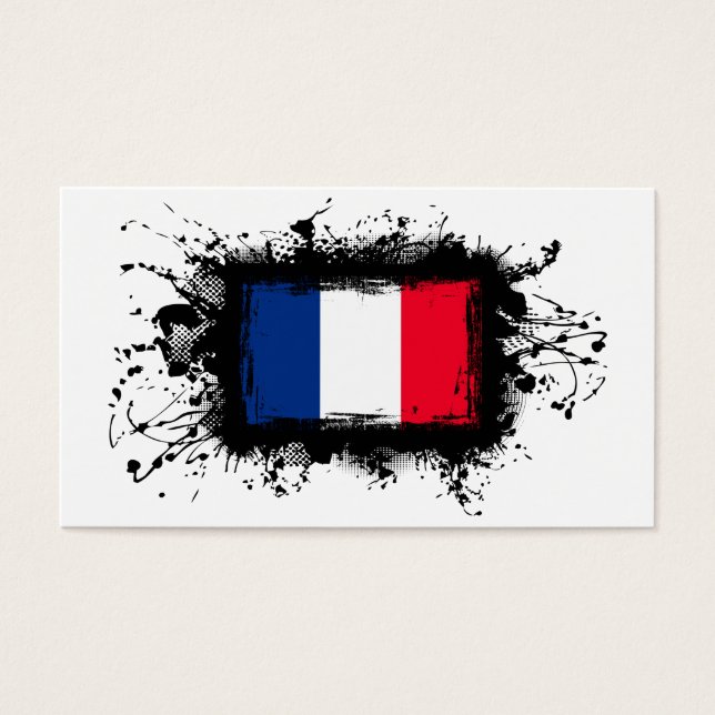 Franse vlag visitekaartjes (Voorkant)