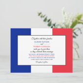 Franse vlag, vlag van Frankrijk bruiloft Kaart (Staand voorkant)