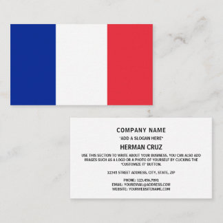 Franse vlag, vlag van Frankrijk Visitekaartje
