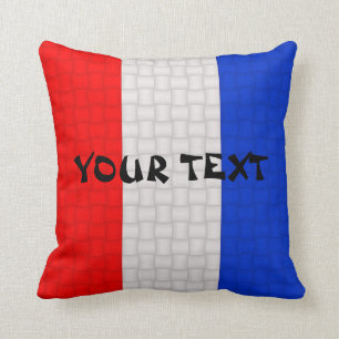 Franse vlag: Voeg tekst toe Kussen