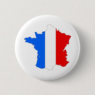 Franse vlag — volledige grootte ronde button 5,7 cm
