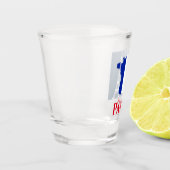 Franse vlag voor Eiffel Tower Parijs Shot Glas (Links)