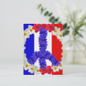 franse vlag - vredesvlag briefkaart (Staand voorkant)