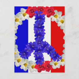 franse vlag - vredesvlag briefkaart