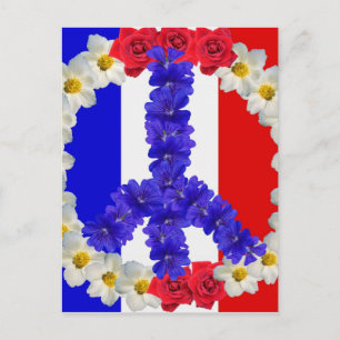 franse vlag - vredesvlag briefkaart