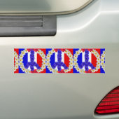 franse vlag - vredesvlag bumpersticker (Op auto)