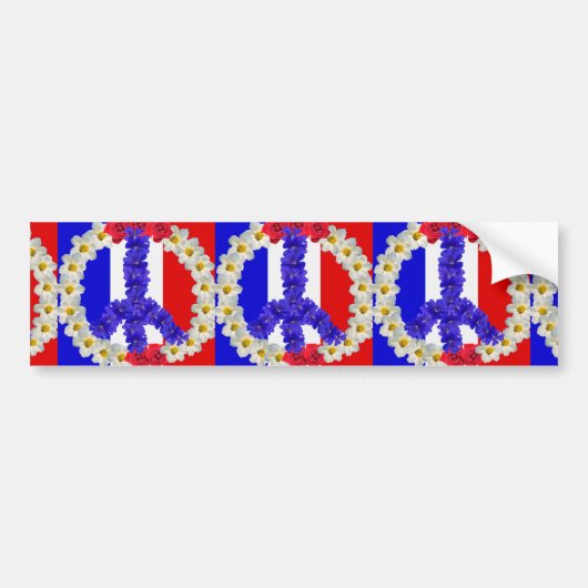 franse vlag - vredesvlag bumpersticker (Voorkant)