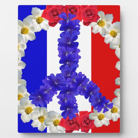 franse vlag - vredesvlag fotoplaat (Voorkant)