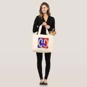franse vlag - vredesvlag grote tote bag (Voorkant (model))