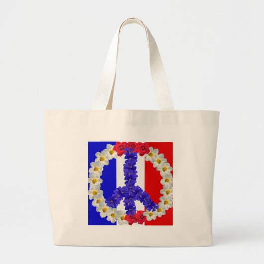 franse vlag - vredesvlag grote tote bag (Voorkant)