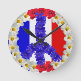 franse vlag - vredesvlag ronde klok