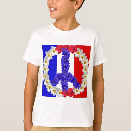 franse vlag - vredesvlag t-shirt (Voorkant)