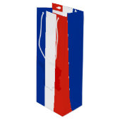 Franse vlag wijn cadeautas (Voorkant Gekanteld)