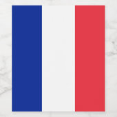 Franse vlag wijn etiket (Enkel label)