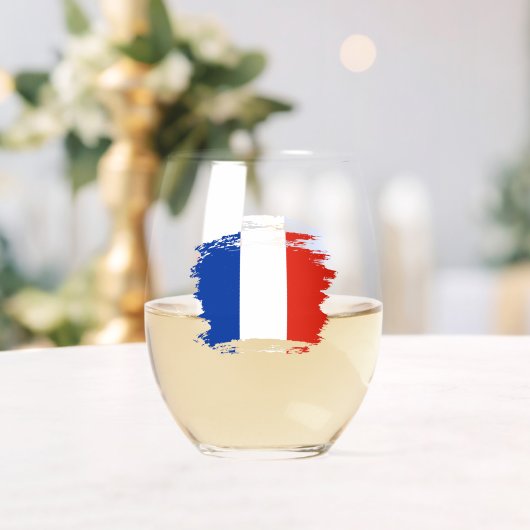 Franse vlag wijnglas zonder voet (Insitu (Huwelijk))