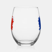 Franse vlag wijnglas zonder voet (Links)