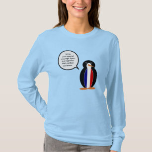 Franse vlag Wilde dieren Pinguïn personaliseer Ges T-shirt
