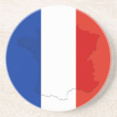 Franse vlag zandsteen onderzetter (Voorkant)