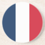 Franse vlag zandsteen onderzetter<br><div class="desc">De nationale vlag van Frankrijk.</div>
