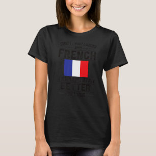 Franse vlaggen met een goede blik t-shirt